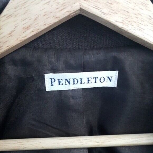 Pendleton Wool Jacket Blazer Brown Size 16 Lined 98% Virgin 5-Button Front READ - Picture 6 of 7
